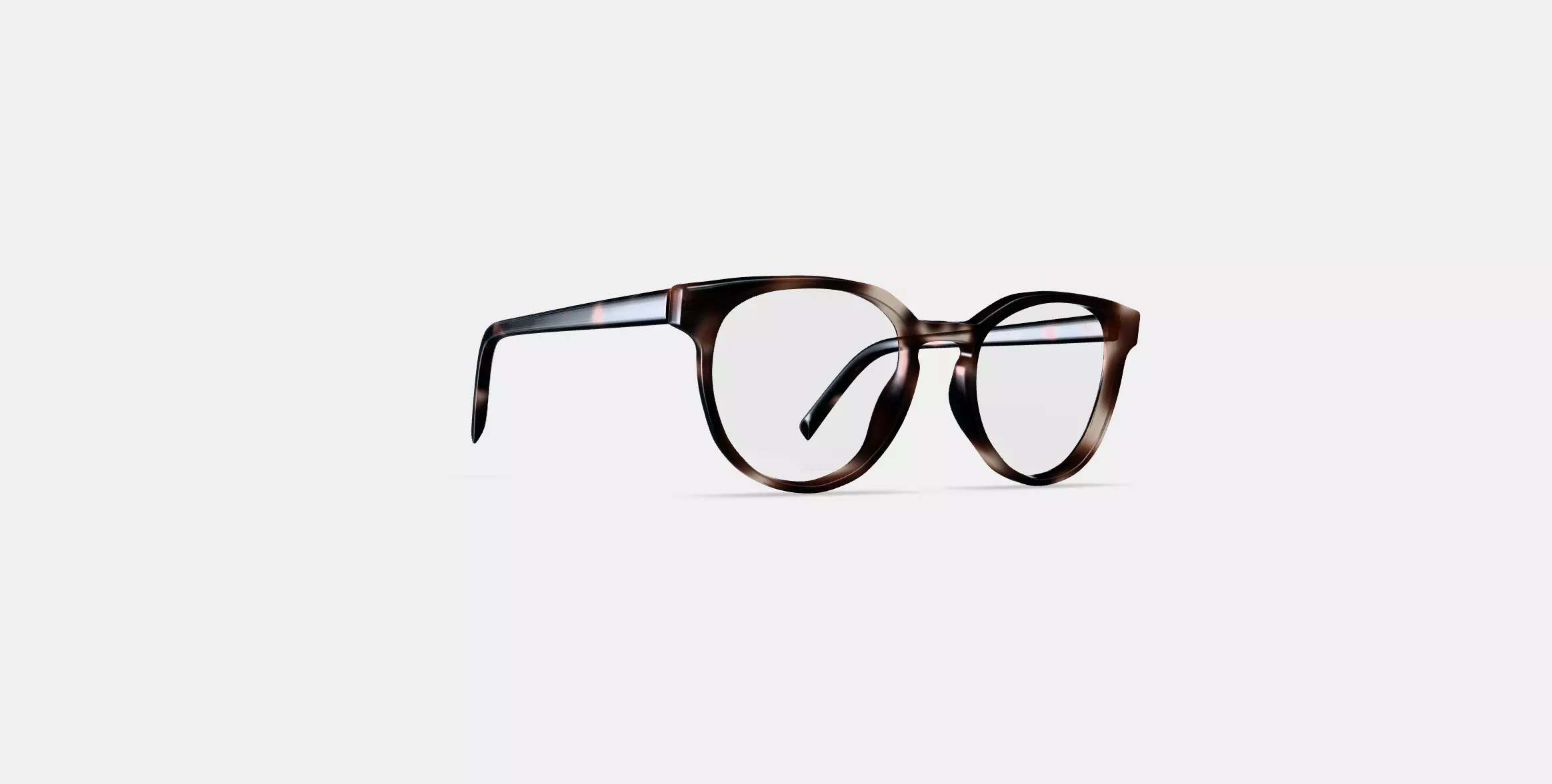 Wright Eyeglasses in Cognac Tortoise Low-poly 3D model_0