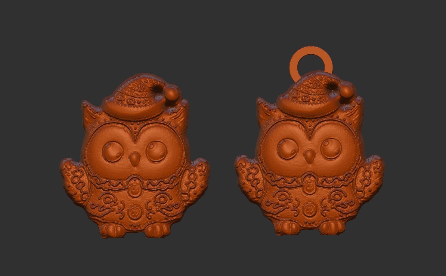 owl cookie christmas decor  3D print model_10
