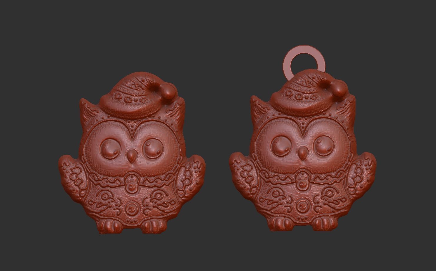 owl cookie christmas decor  3D print model_6
