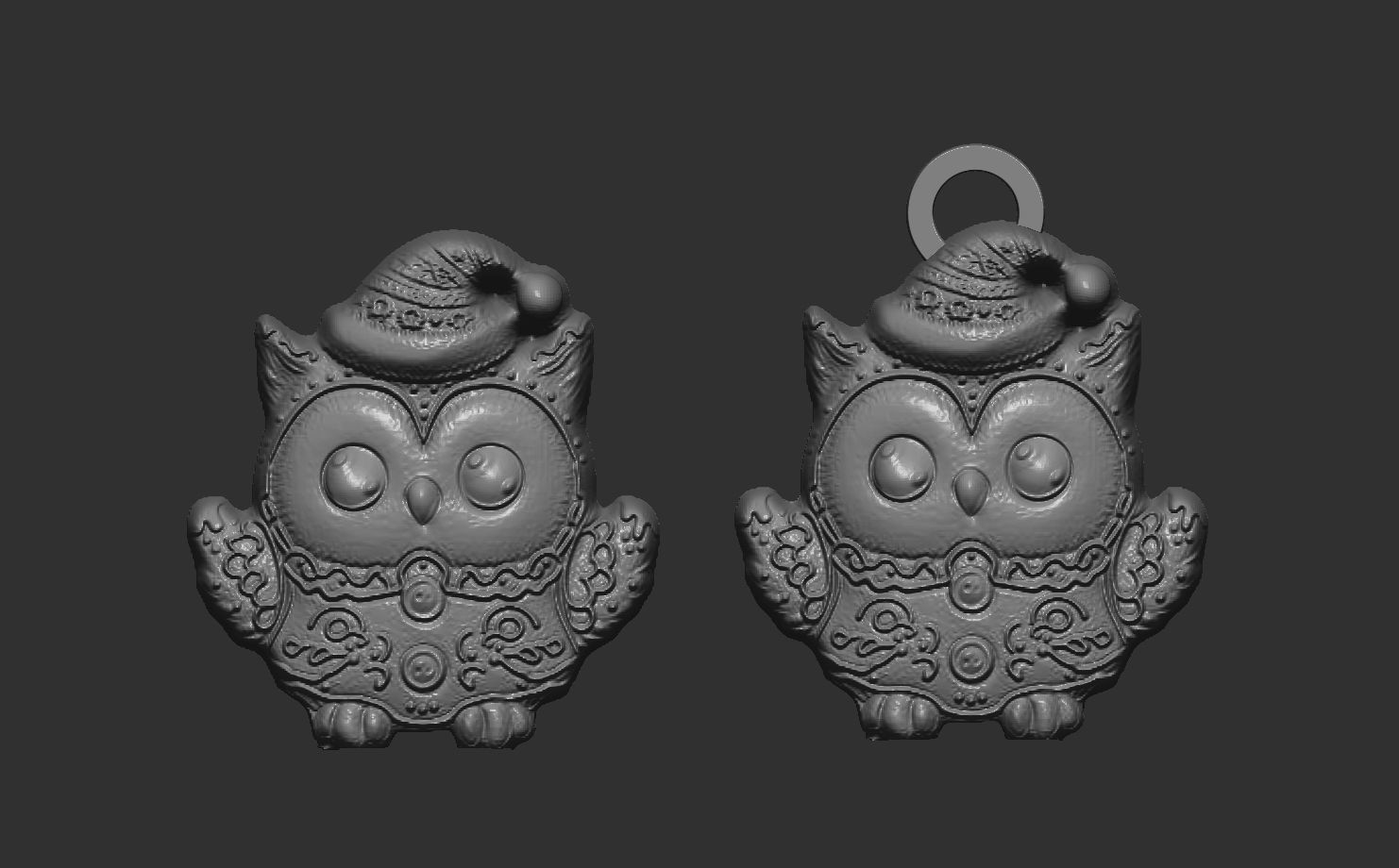 owl cookie christmas decor  3D print model_9
