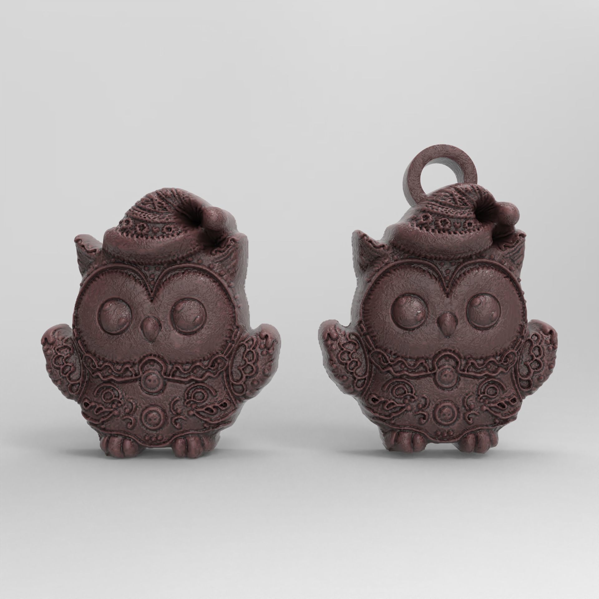 owl cookie christmas decor  3D print model_2