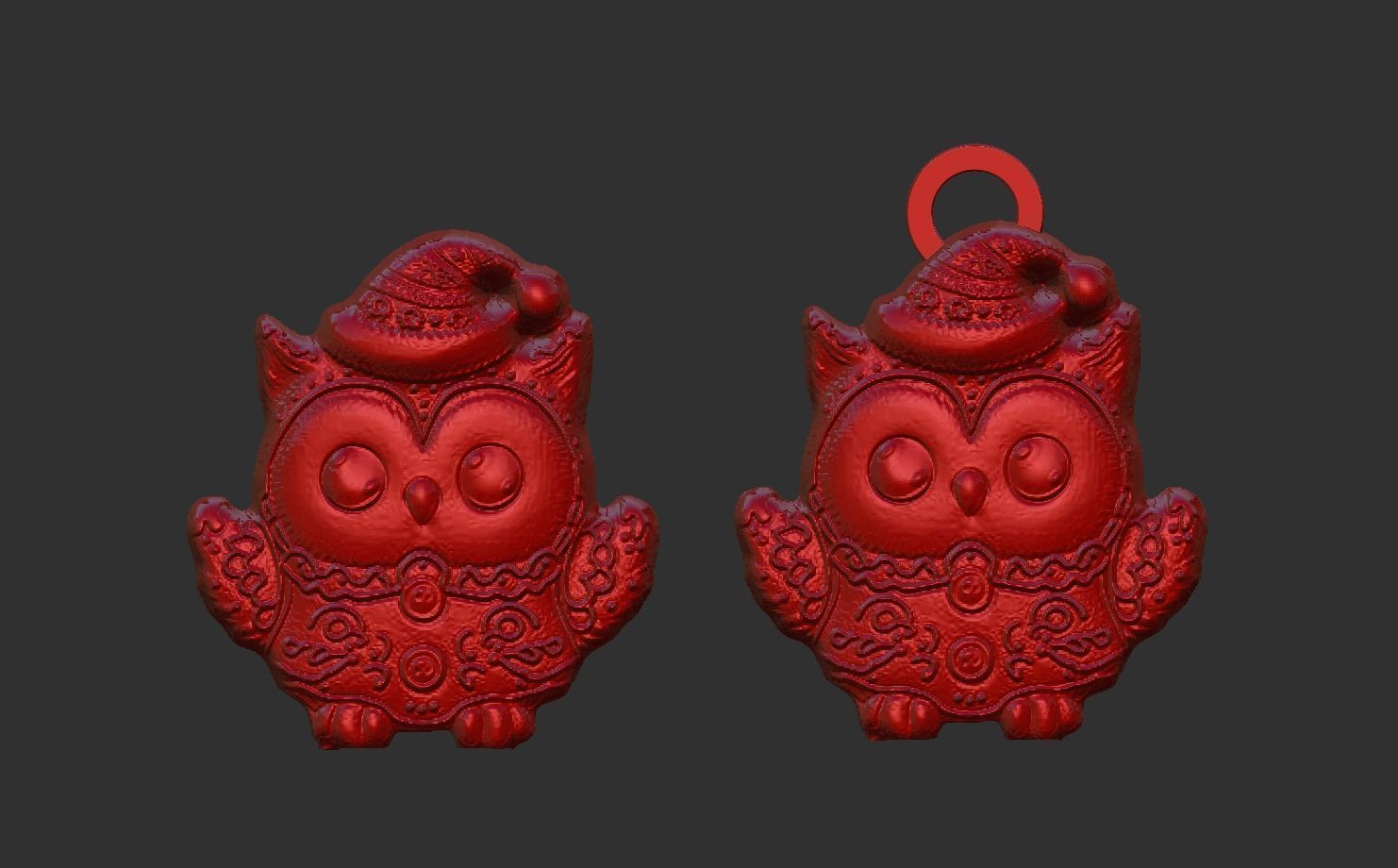 owl cookie christmas decor  3D print model_8