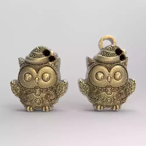 owl cookie christmas decor  3D print model