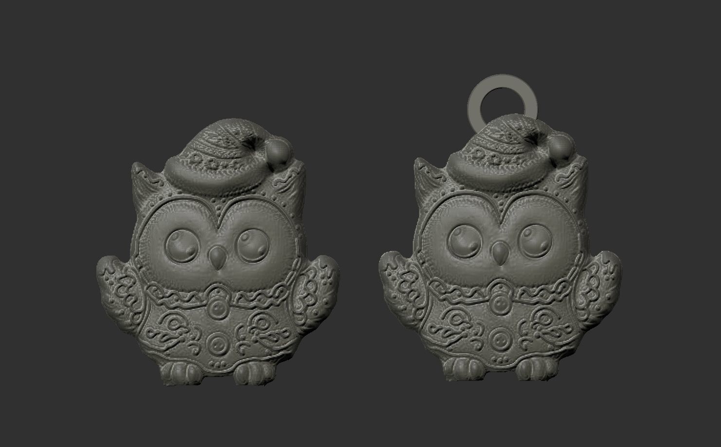 owl cookie christmas decor  3D print model_5