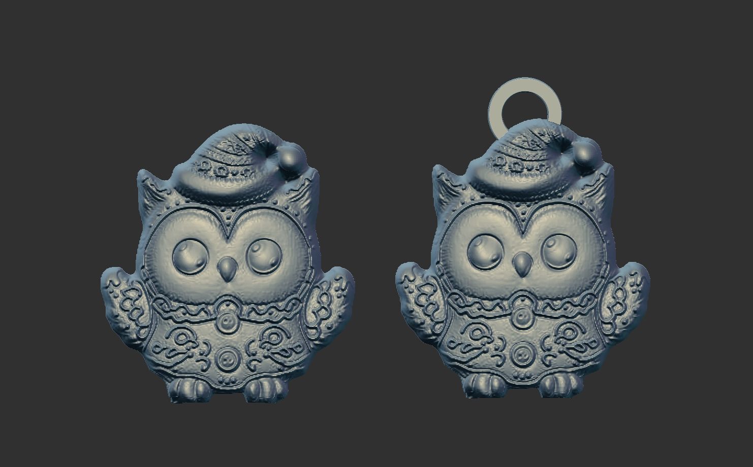 owl cookie christmas decor  3D print model_7