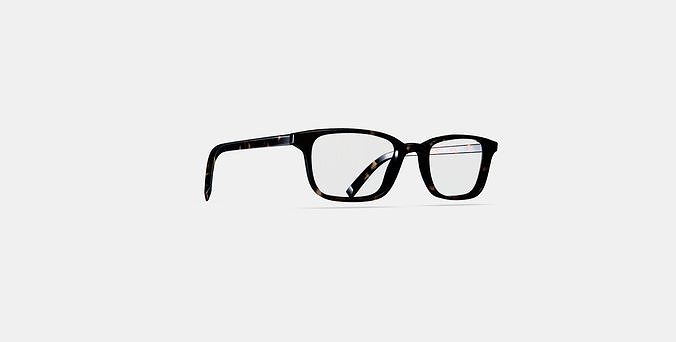 Oliver Eyeglasses in Whiskey Tortoise Low-poly 3D model