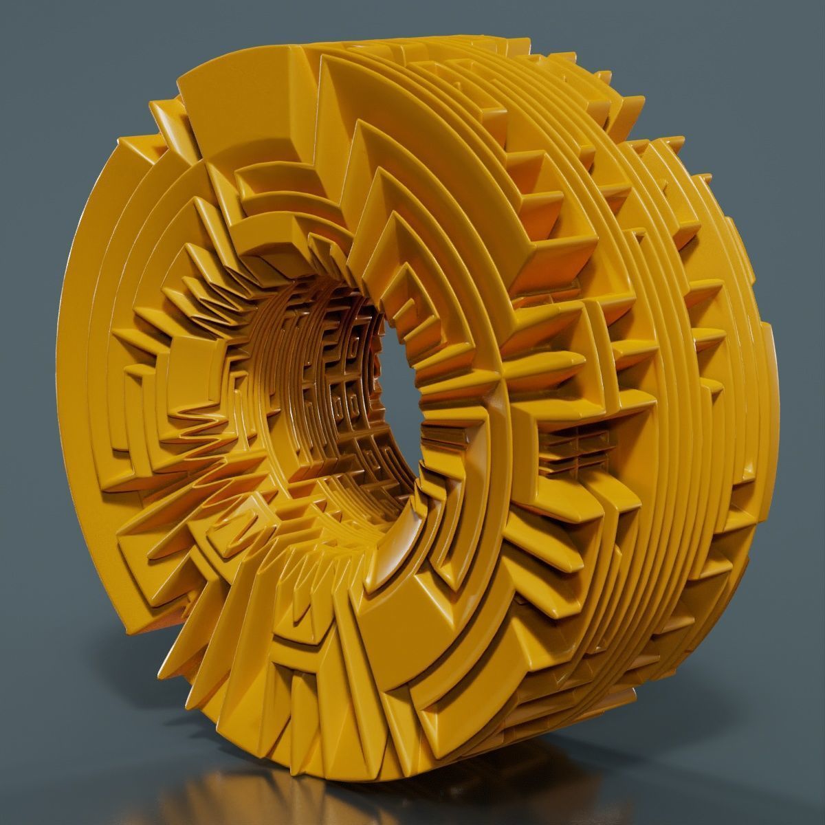 Maze Ring 3D model_13