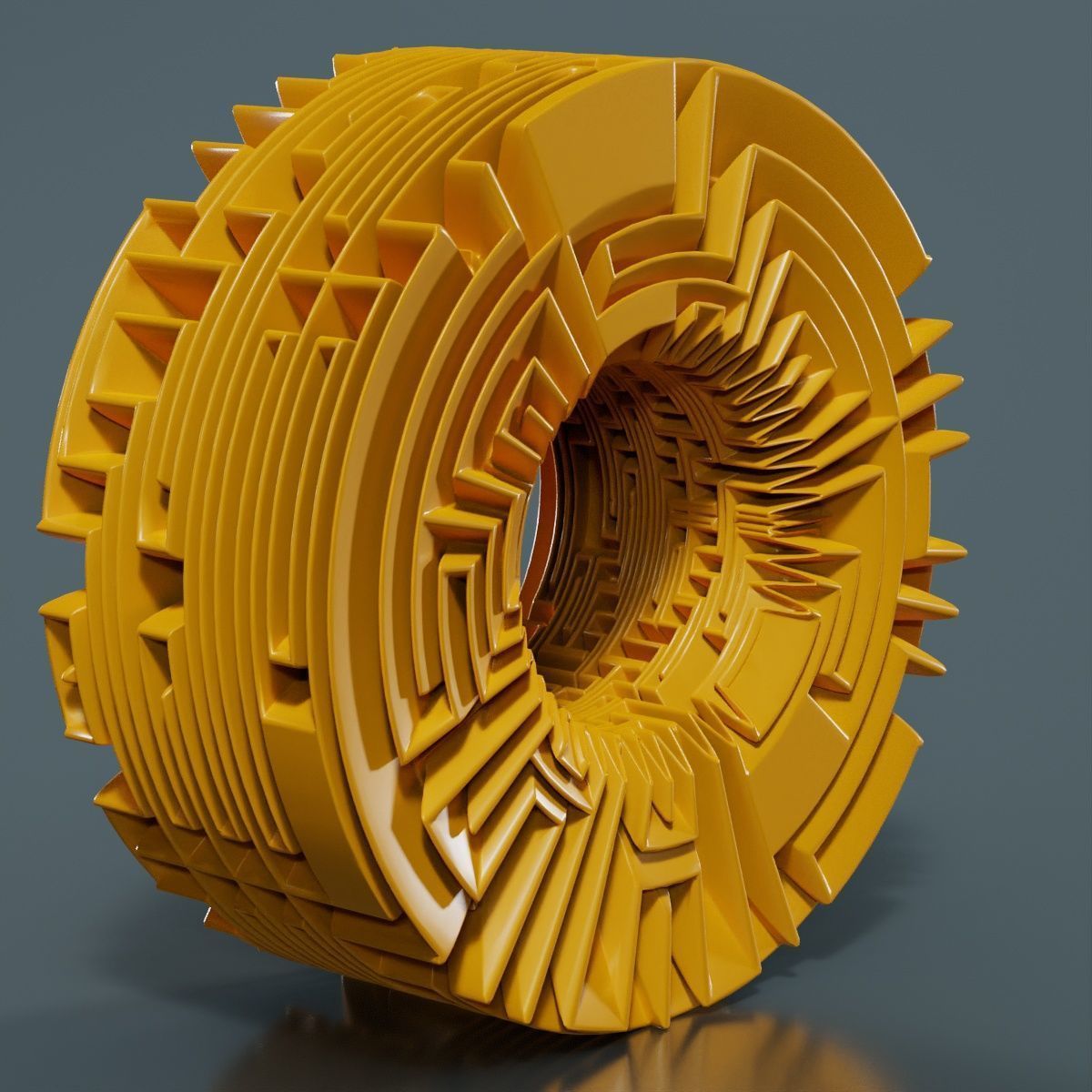 Maze Ring 3D model_15