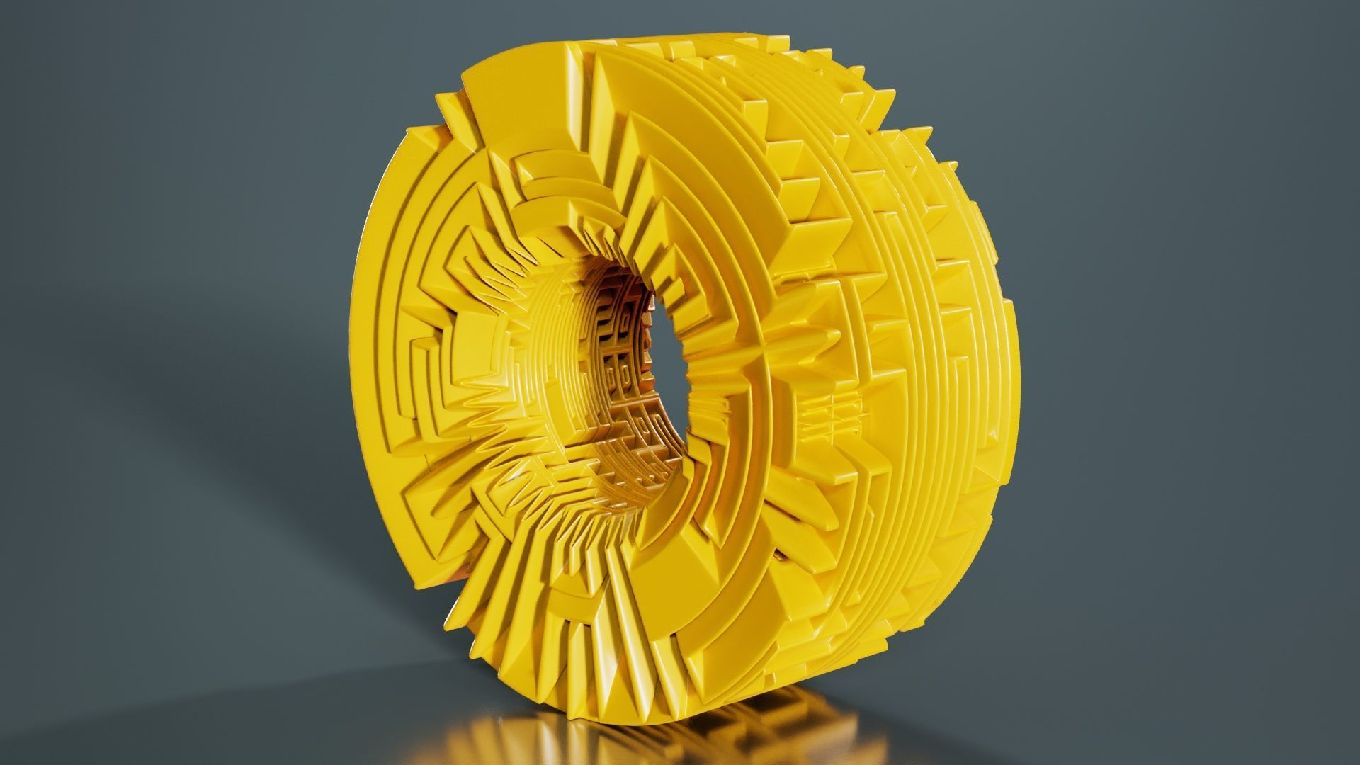 Maze Ring 3D model_2