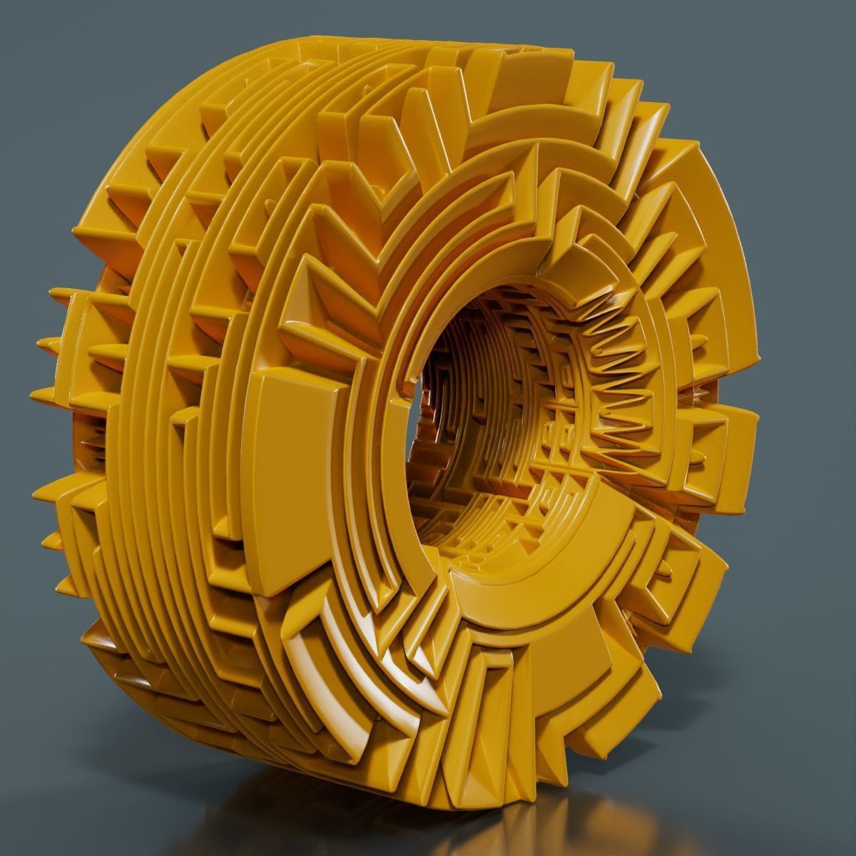 Maze Ring 3D model_11