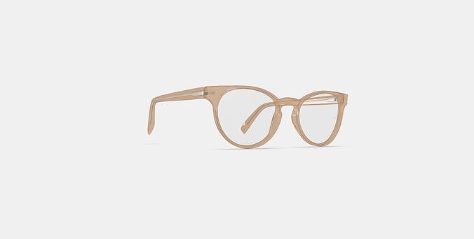 Leila Eyeglasses in Grapefruit Soda Low-poly 3D model