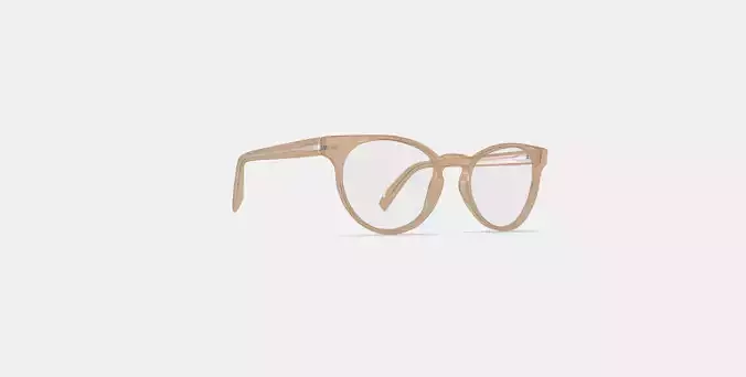 Leila Eyeglasses in Grapefruit Soda Low-poly 3D model