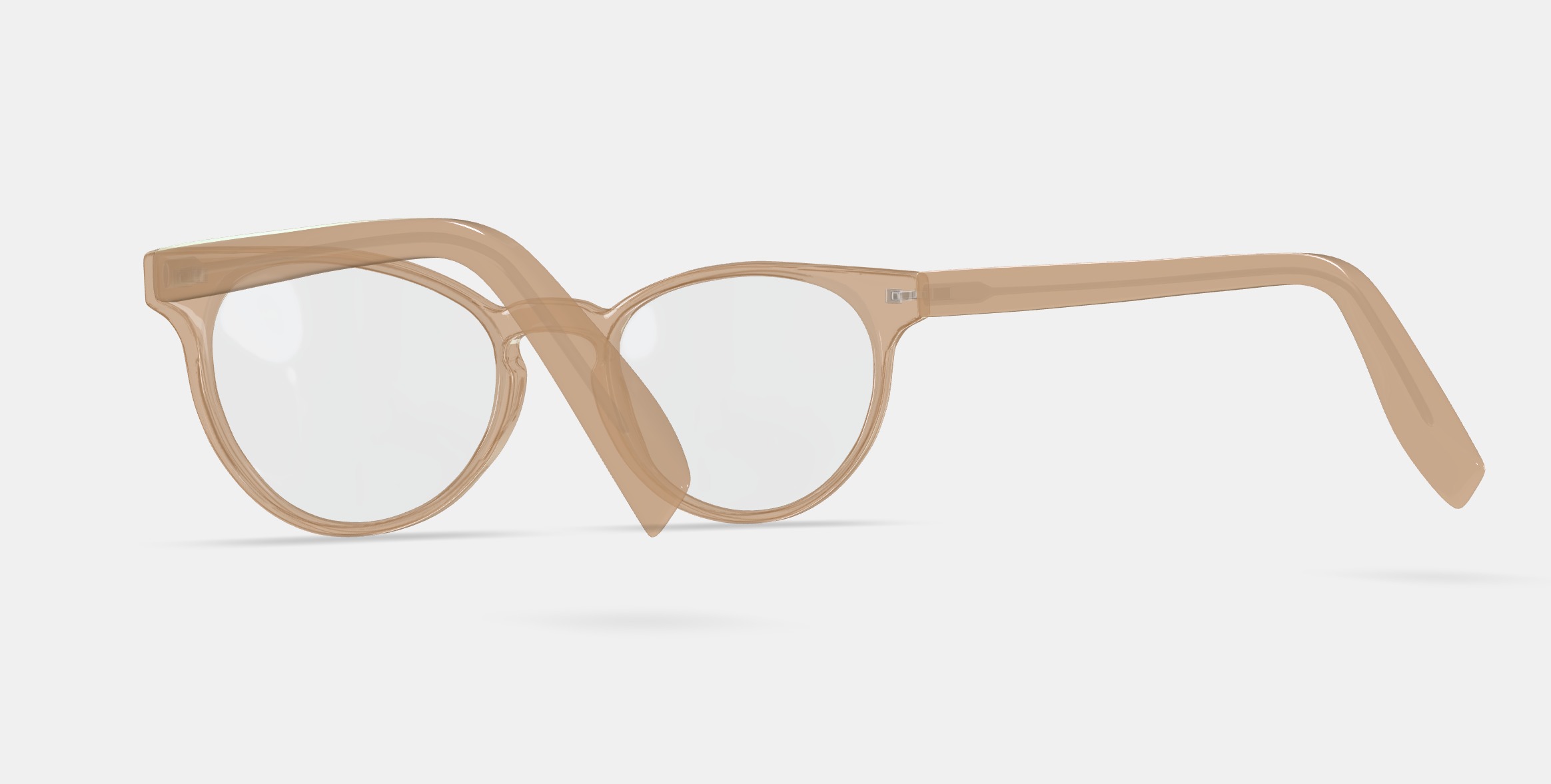 Leila Eyeglasses in Grapefruit Soda Low-poly 3D model_3