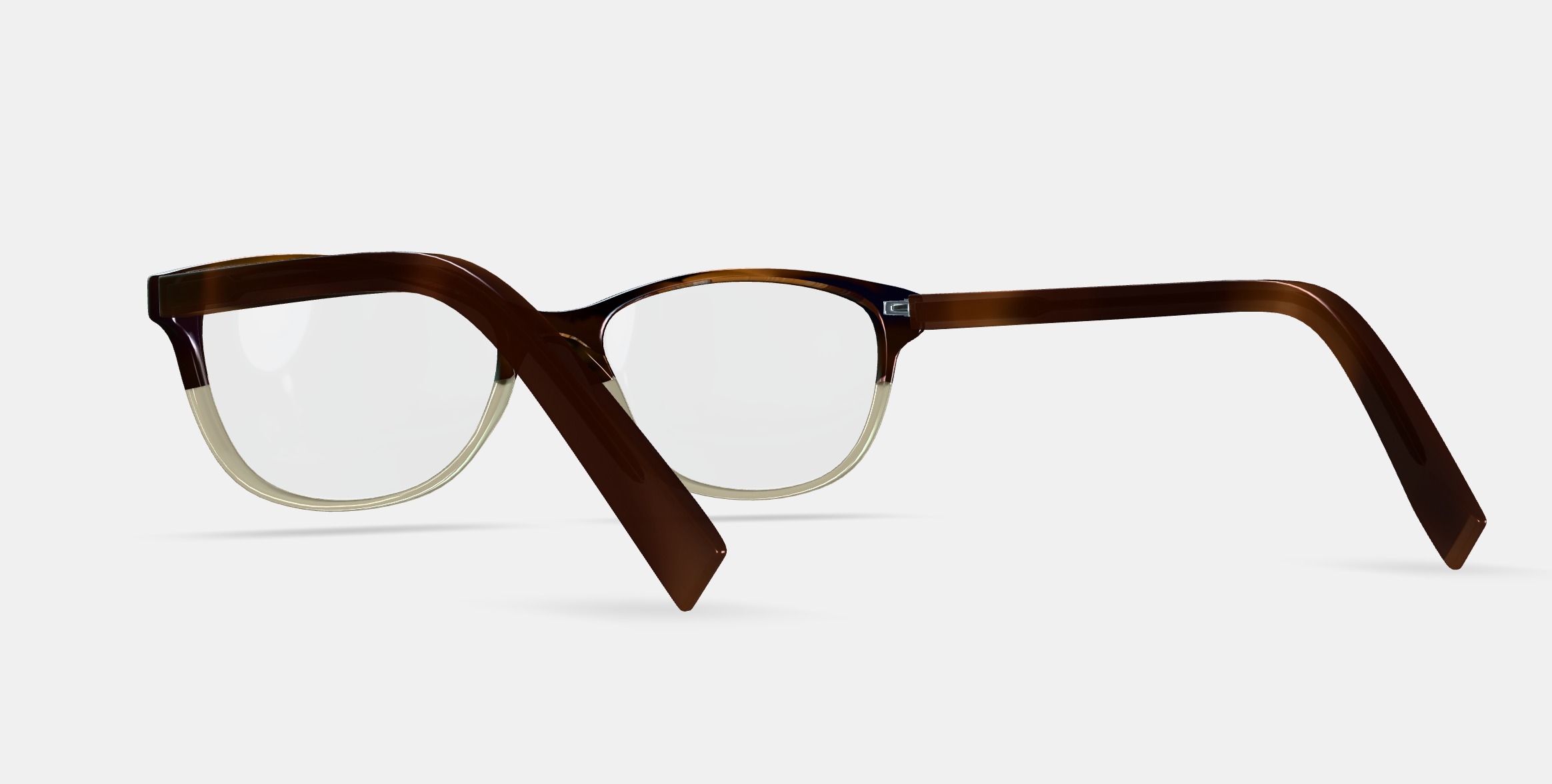 Daisy Eyeglasses in Tea Rose Fade Low-poly 3D model_3