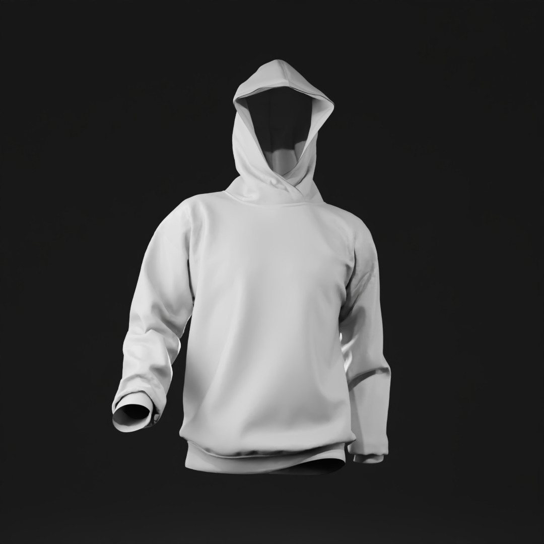 3d animated hoodie cloth simulation blender 3d  3D model_7
