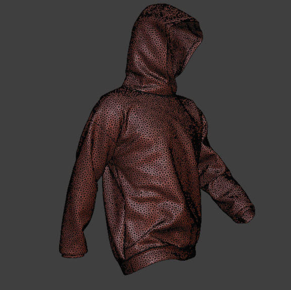 3d animated hoodie cloth simulation blender 3d  3D model_11