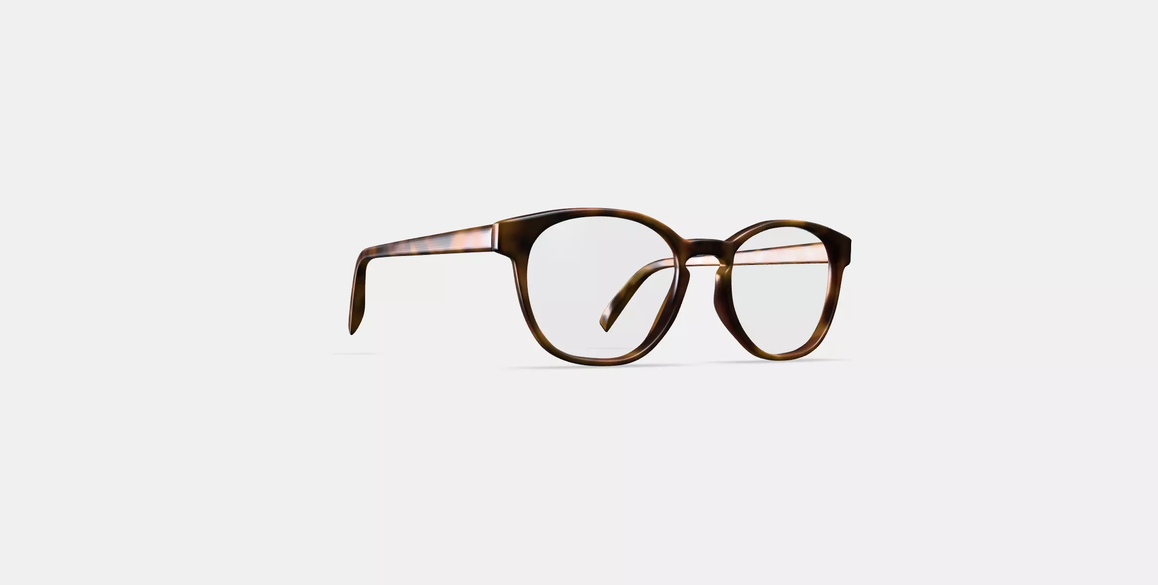 Abner Eyeglasses in Woodgrain Tortoise Low-poly 3D model_0