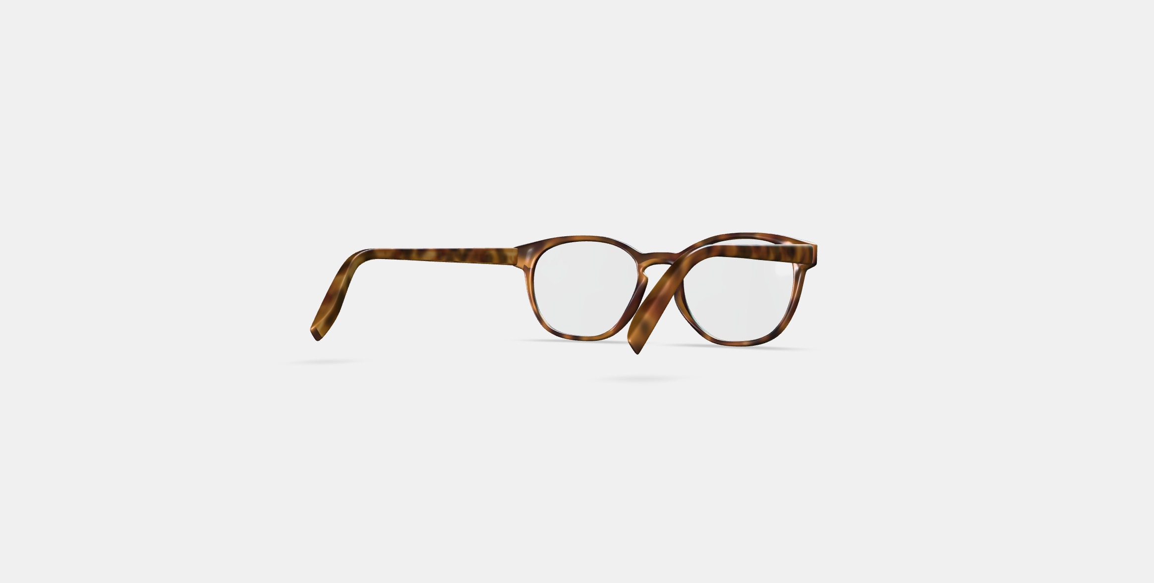 Abner Eyeglasses in Woodgrain Tortoise Low-poly 3D model_4