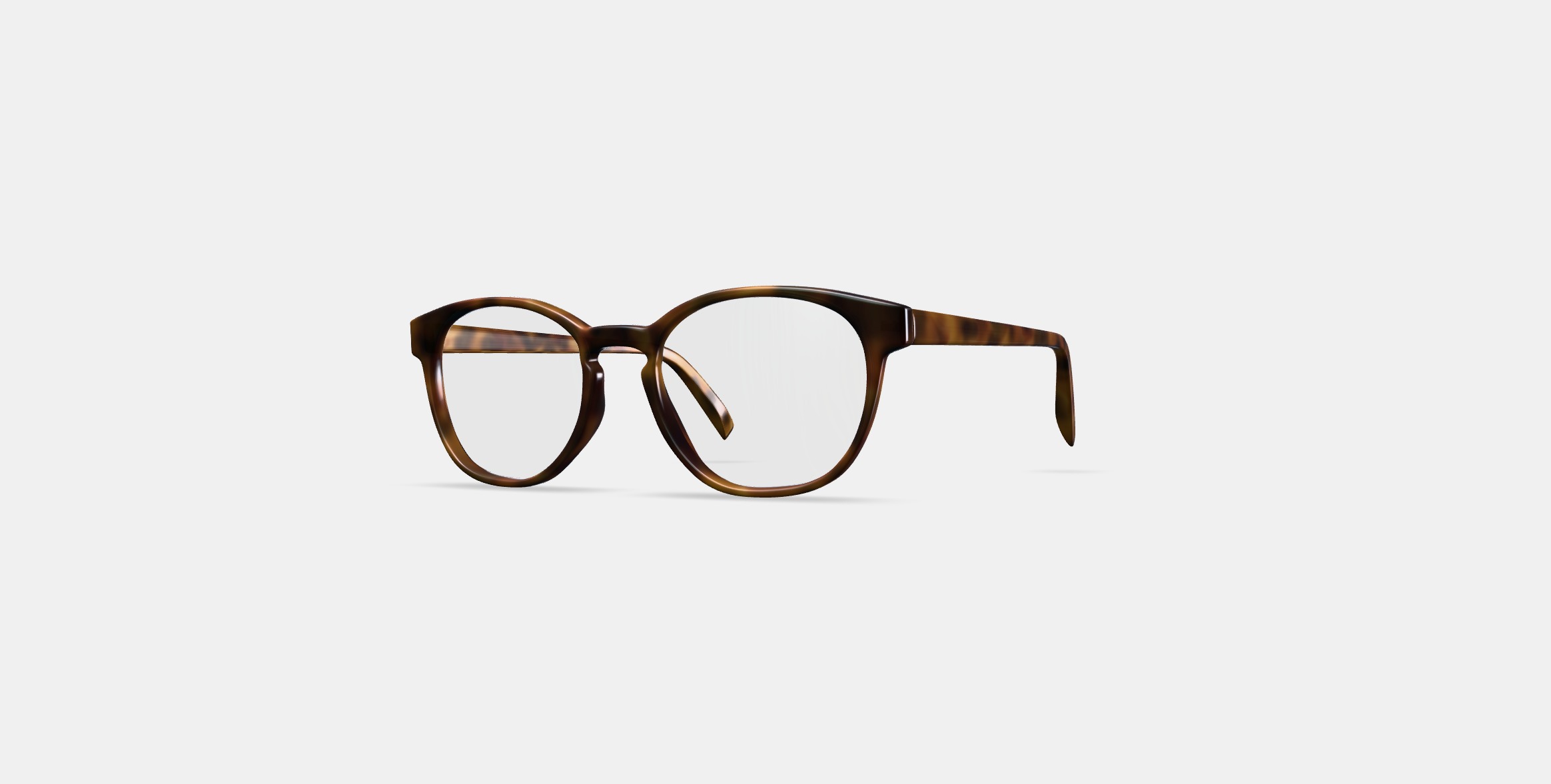 Abner Eyeglasses in Woodgrain Tortoise Low-poly 3D model_12