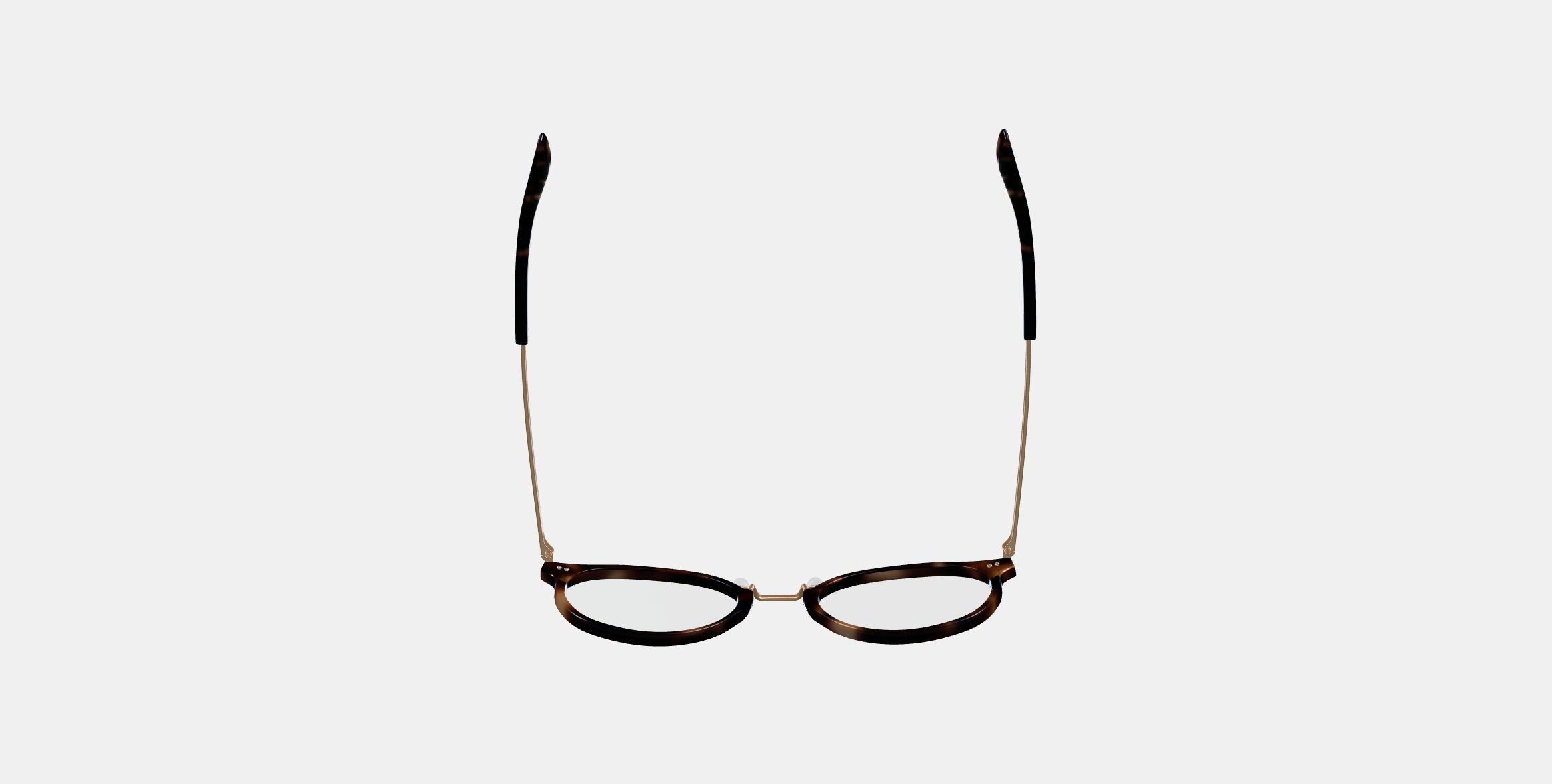 Jayla Eyeglasses in Cognac Tortoise with Polished Gold Low-poly 3D model_7