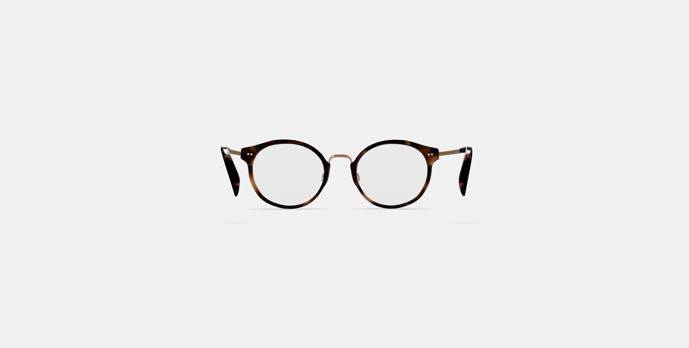 Jayla Eyeglasses in Cognac Tortoise with Polished Gold Low-poly 3D model_14