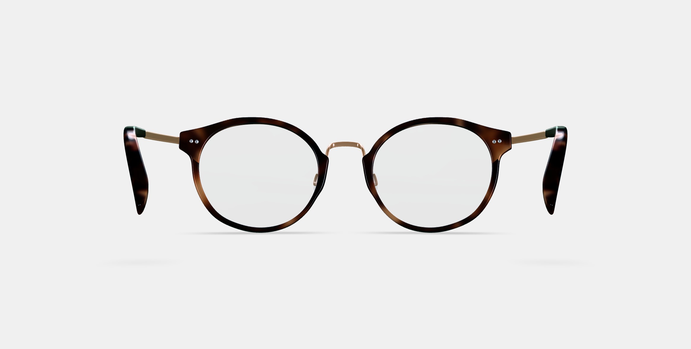 Jayla Eyeglasses in Cognac Tortoise with Polished Gold Low-poly 3D model_15