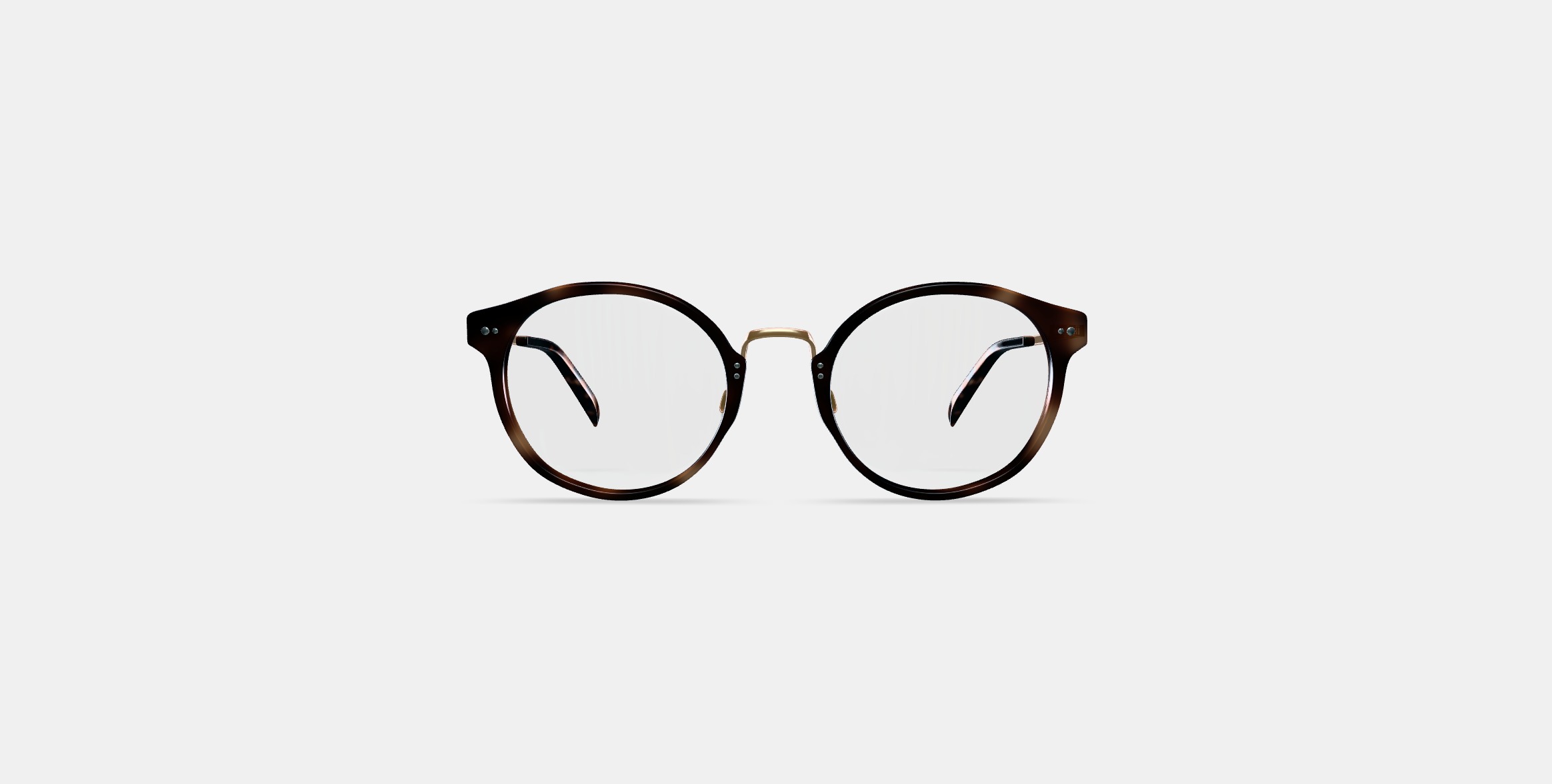 Jayla Eyeglasses in Cognac Tortoise with Polished Gold Low-poly 3D model_10
