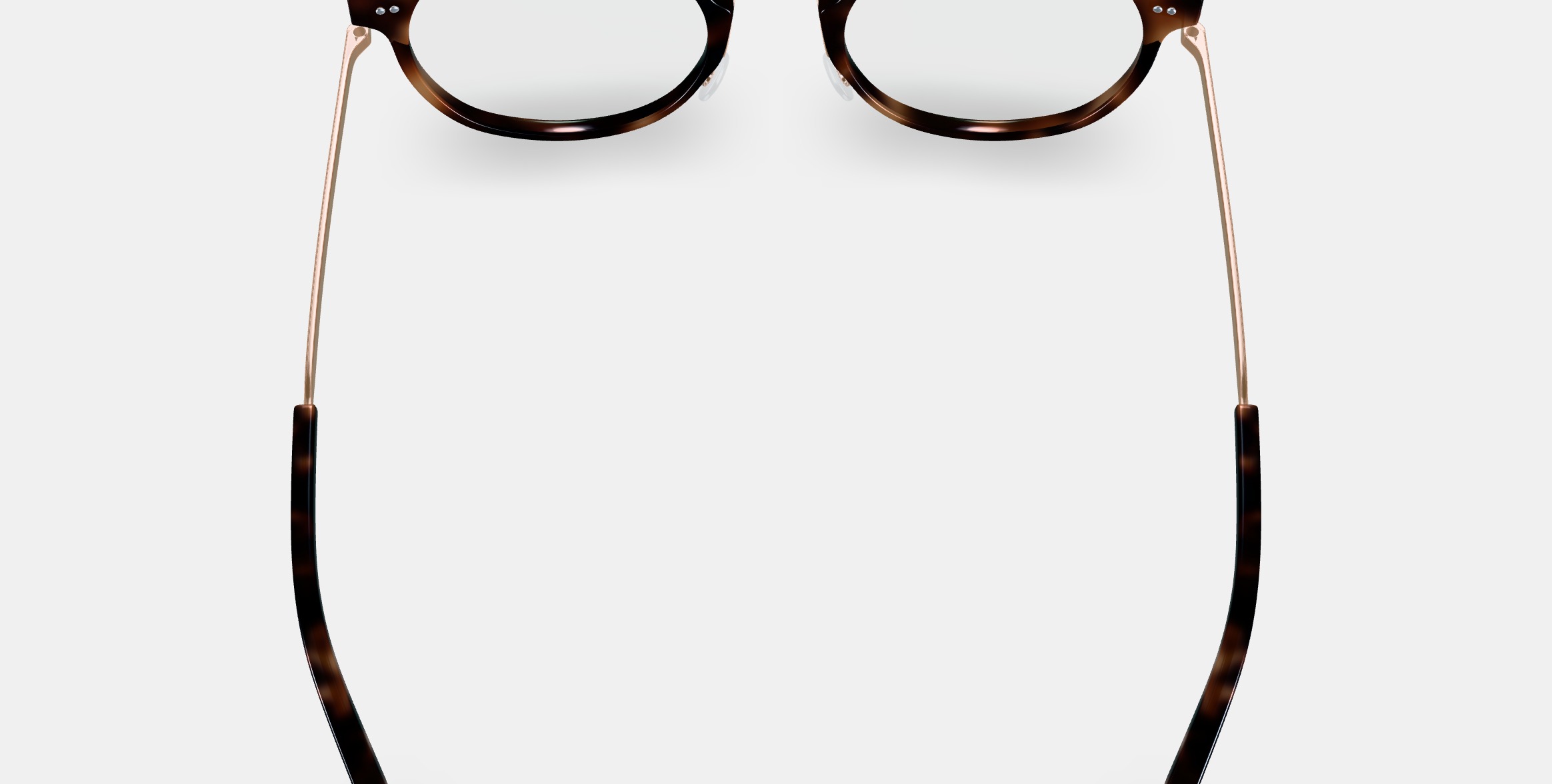 Jayla Eyeglasses in Cognac Tortoise with Polished Gold Low-poly 3D model_5