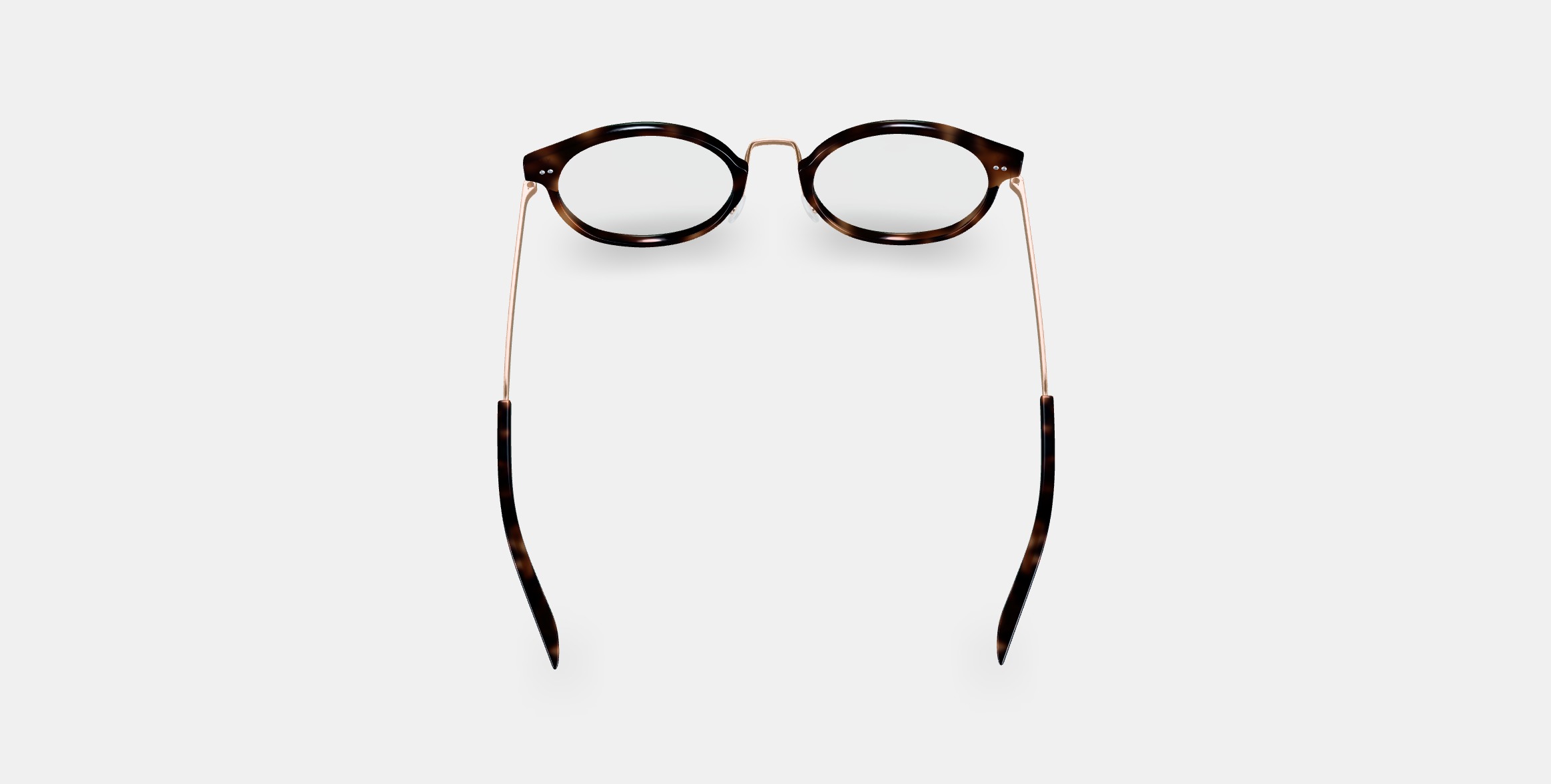 Jayla Eyeglasses in Cognac Tortoise with Polished Gold Low-poly 3D model_2