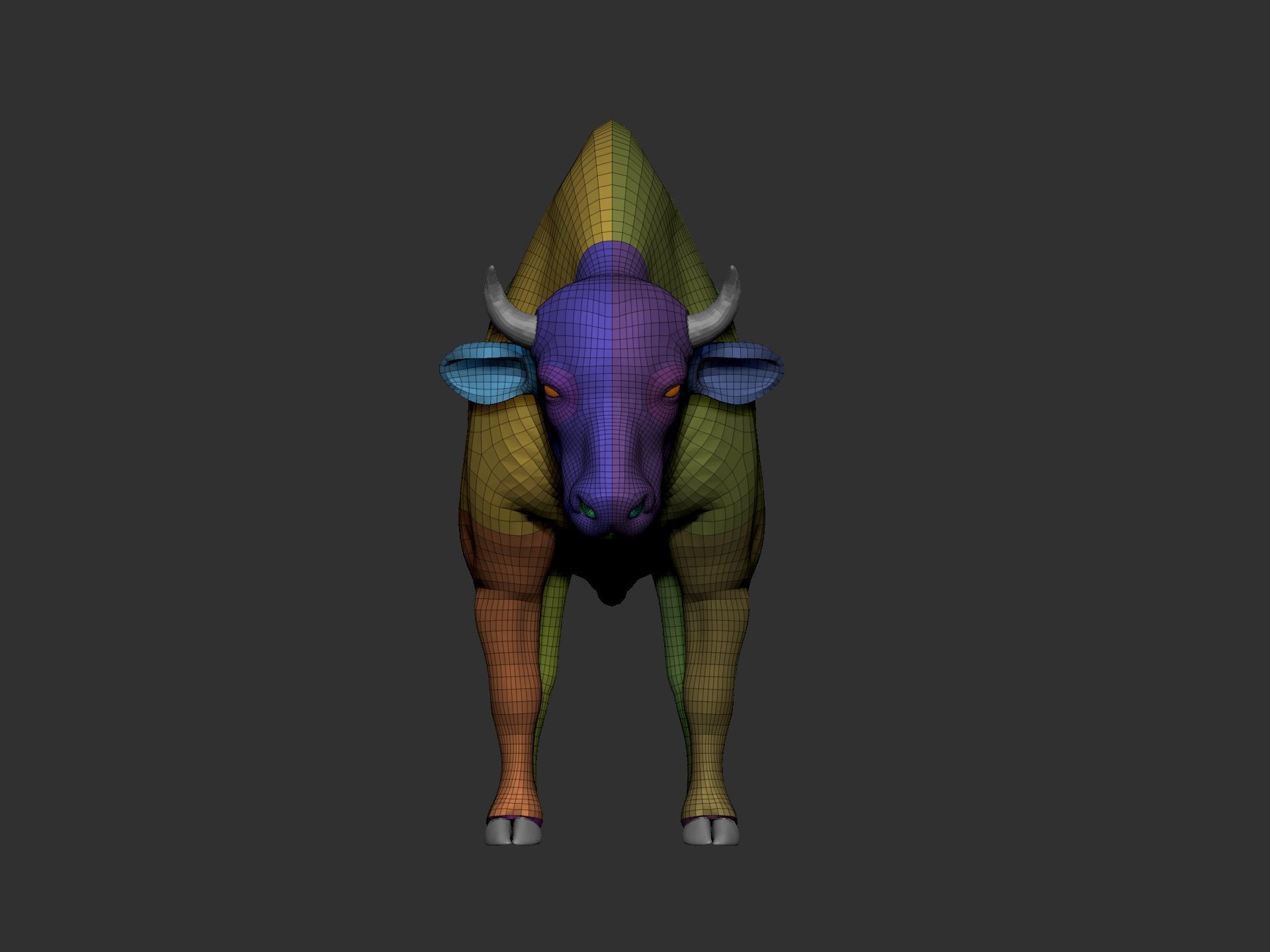 Bison American Low-poly 3D model_3