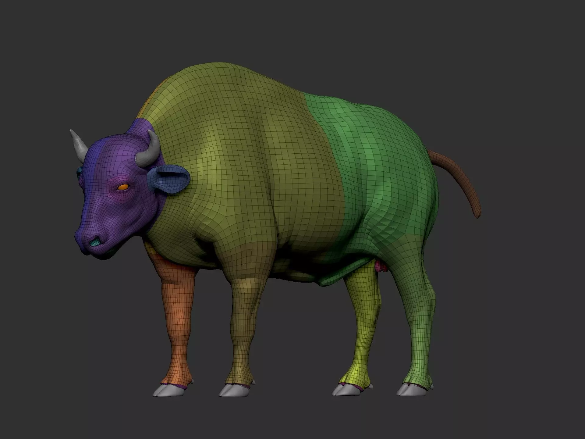 Bison American Low-poly 3D model_0