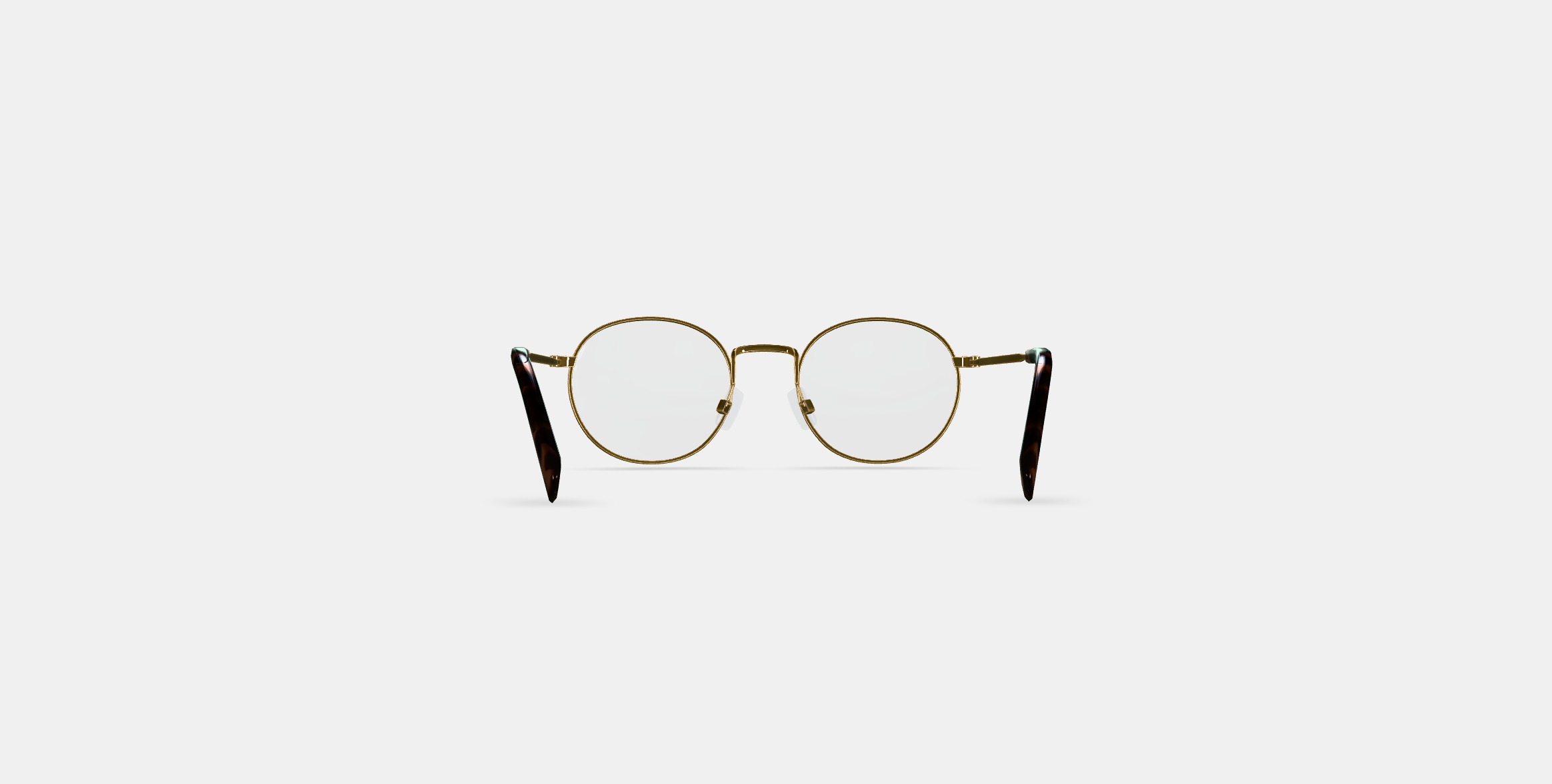 Simon Eyeglasses in Polished Gold Low-poly 3D model_13