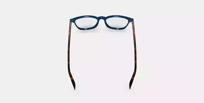 Dawson Eyeglasses in Azure Crystal with Oak Barrel