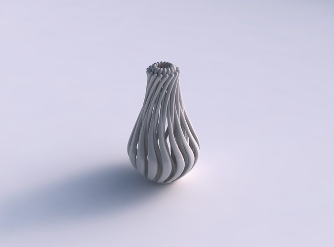 Vase slim twisted with muscle structure and soft tips squeezed