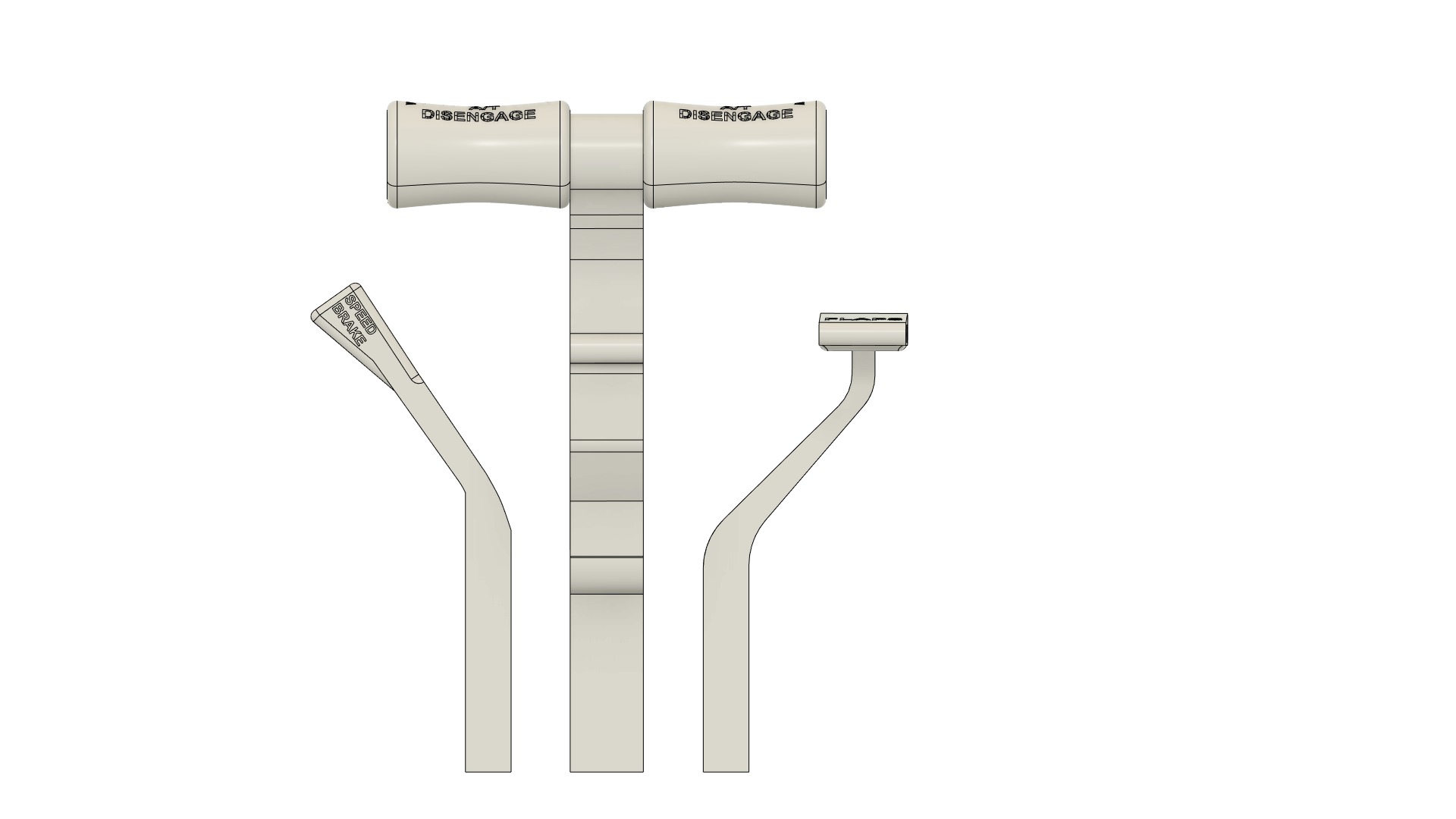Throttle levers Boeing inspired  Saitek Pro Flight Throttle TQ 3D print model_3