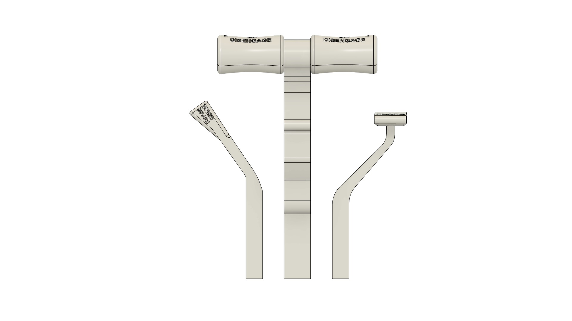 Throttle levers Boeing inspired  Saitek Pro Flight Throttle TQ 3D print model_5