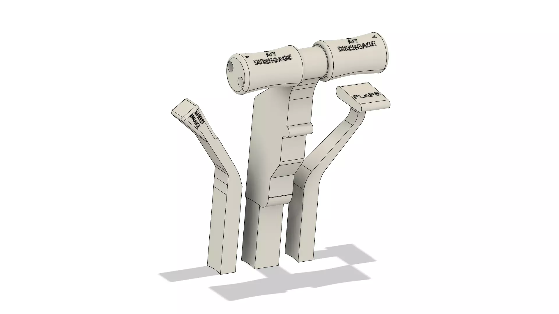 Throttle levers Boeing inspired  Saitek Pro Flight Throttle TQ 3D print model_0