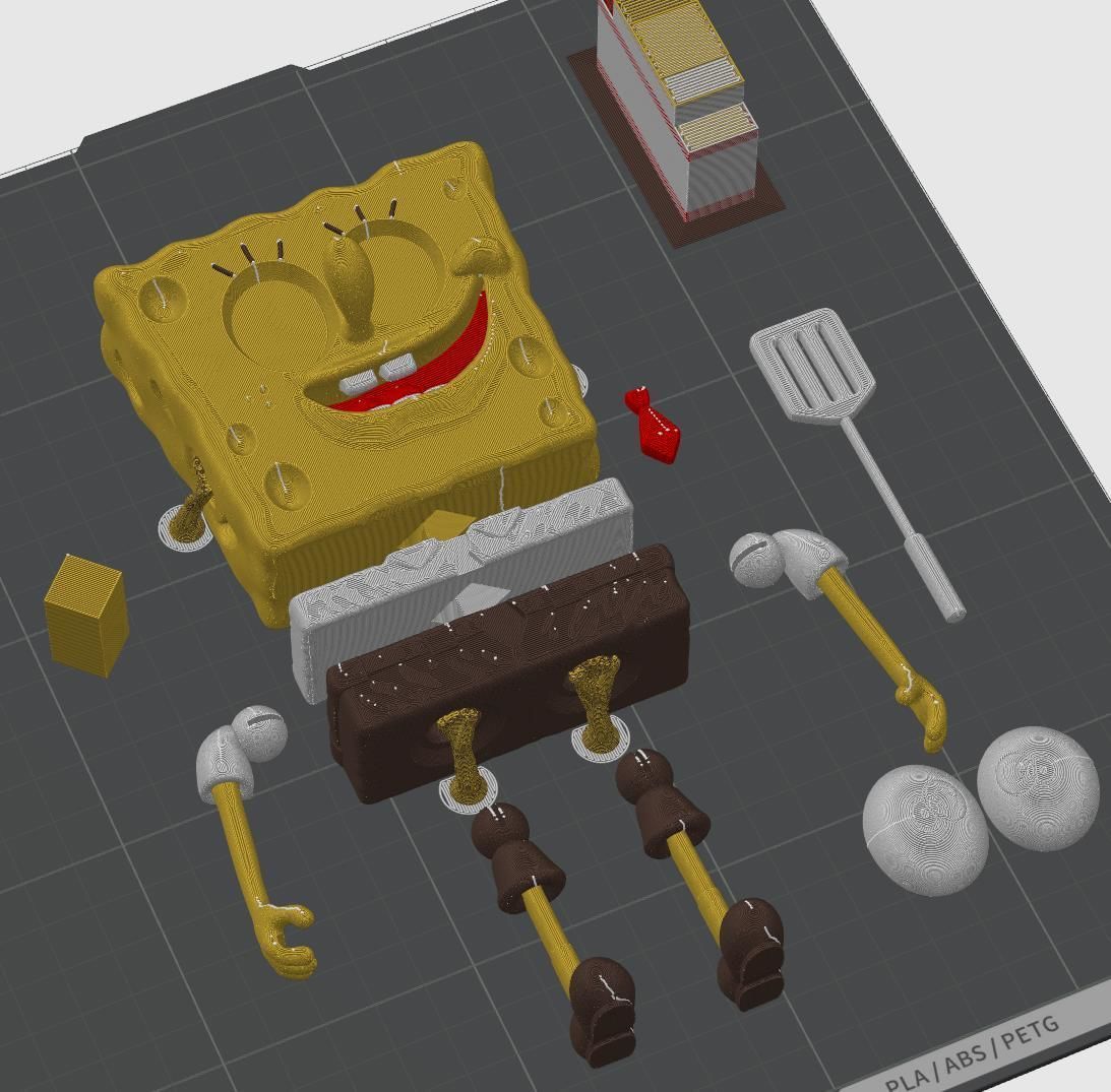 Spongebob Flexi 3D print model_4