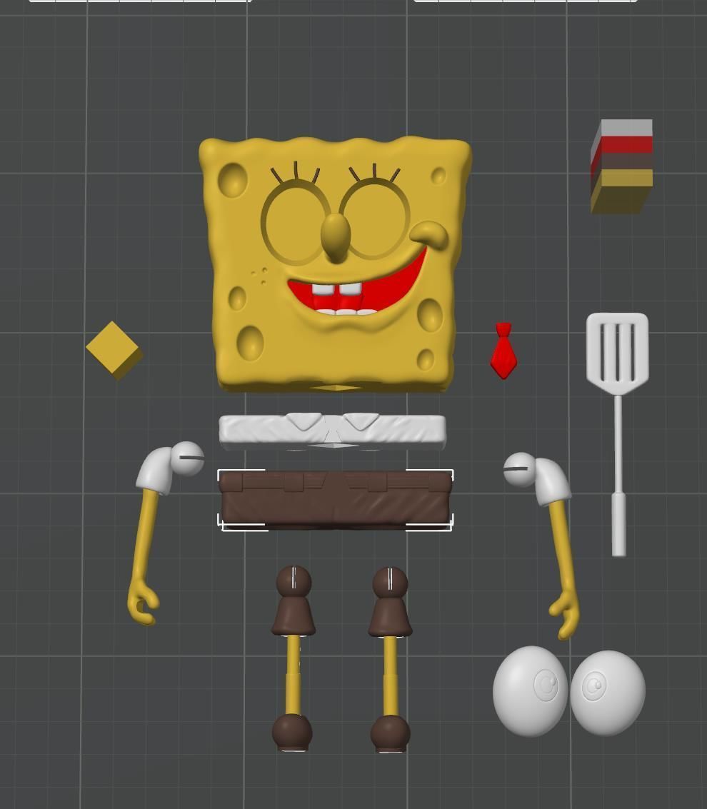 Spongebob Flexi 3D print model_3