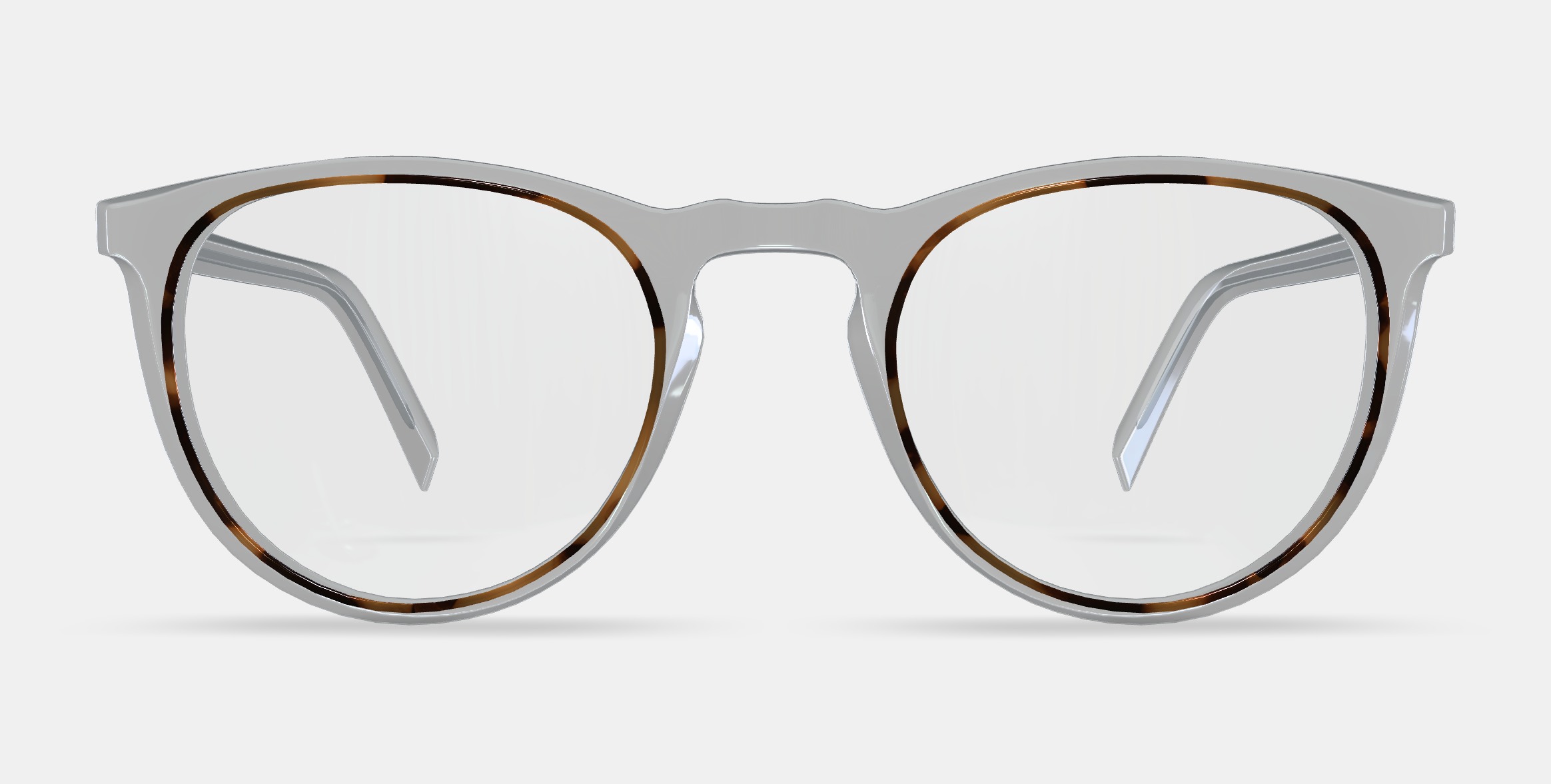 Haskell Eyeglasses in Crystal with Maple Low-poly 3D model_11