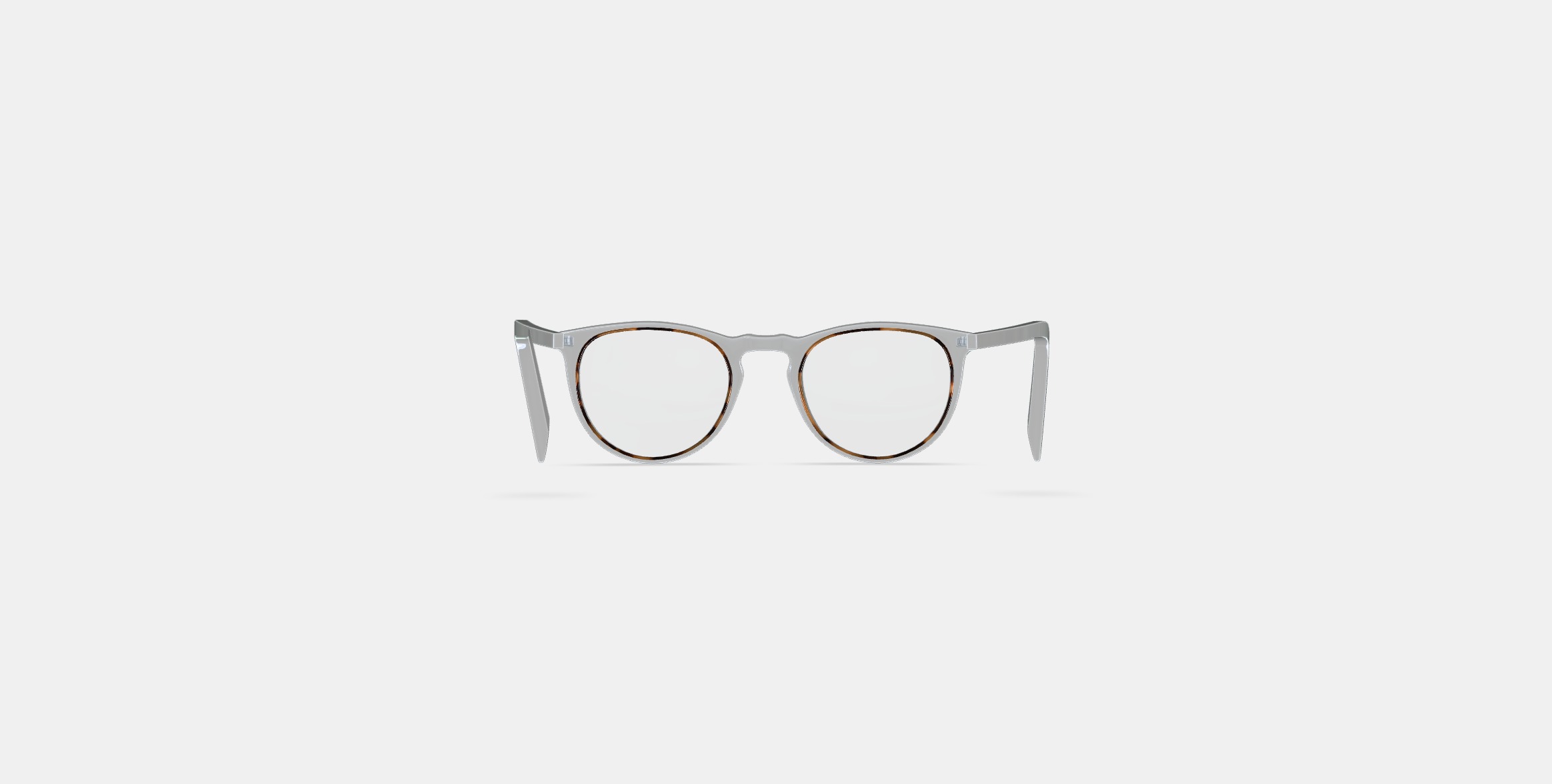 Haskell Eyeglasses in Crystal with Maple Low-poly 3D model_14