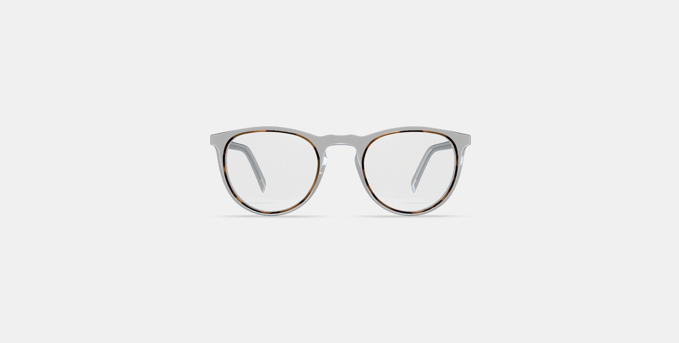 Haskell Eyeglasses in Crystal with Maple Low-poly 3D model_10