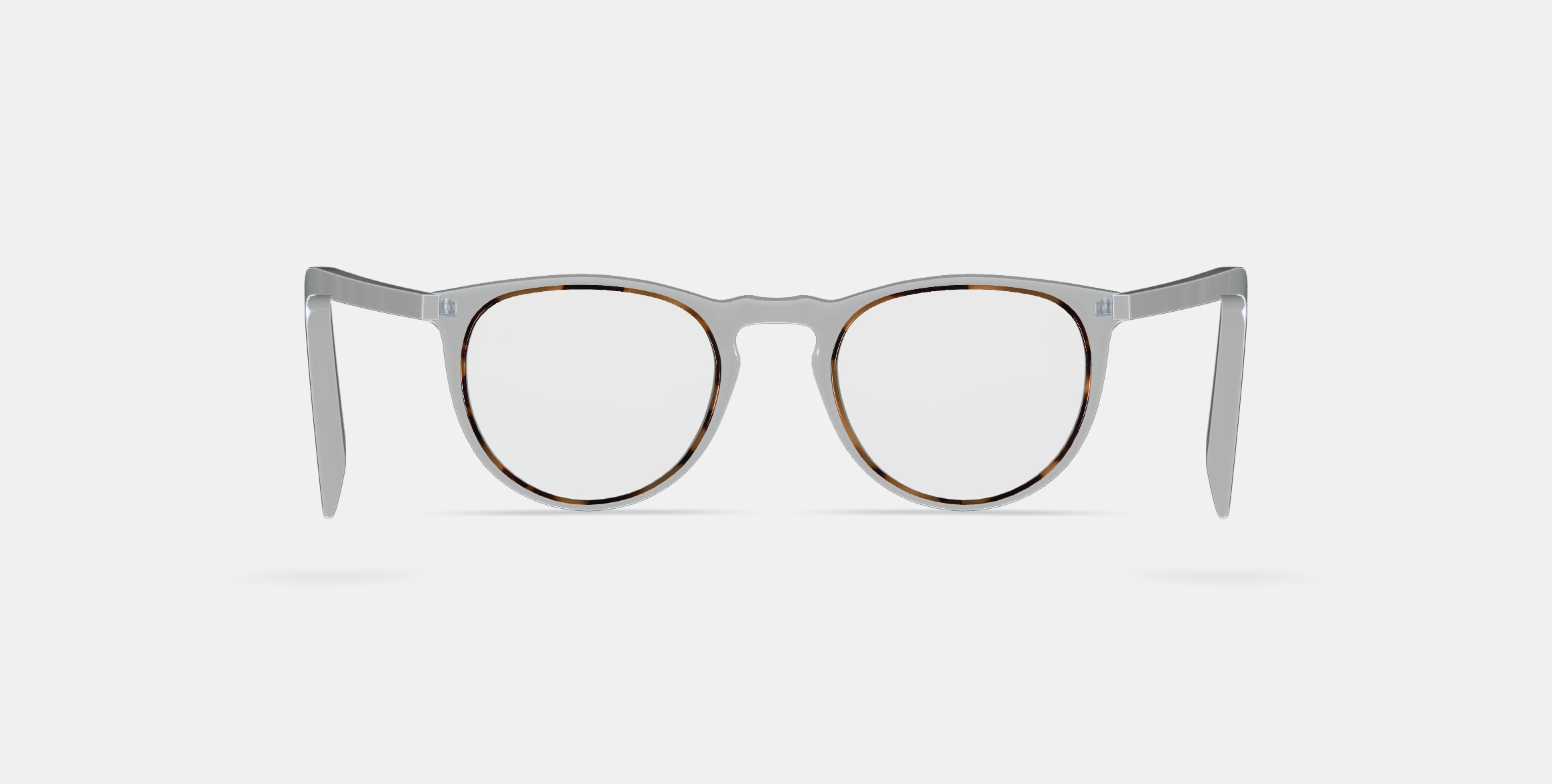 Haskell Eyeglasses in Crystal with Maple Low-poly 3D model_15
