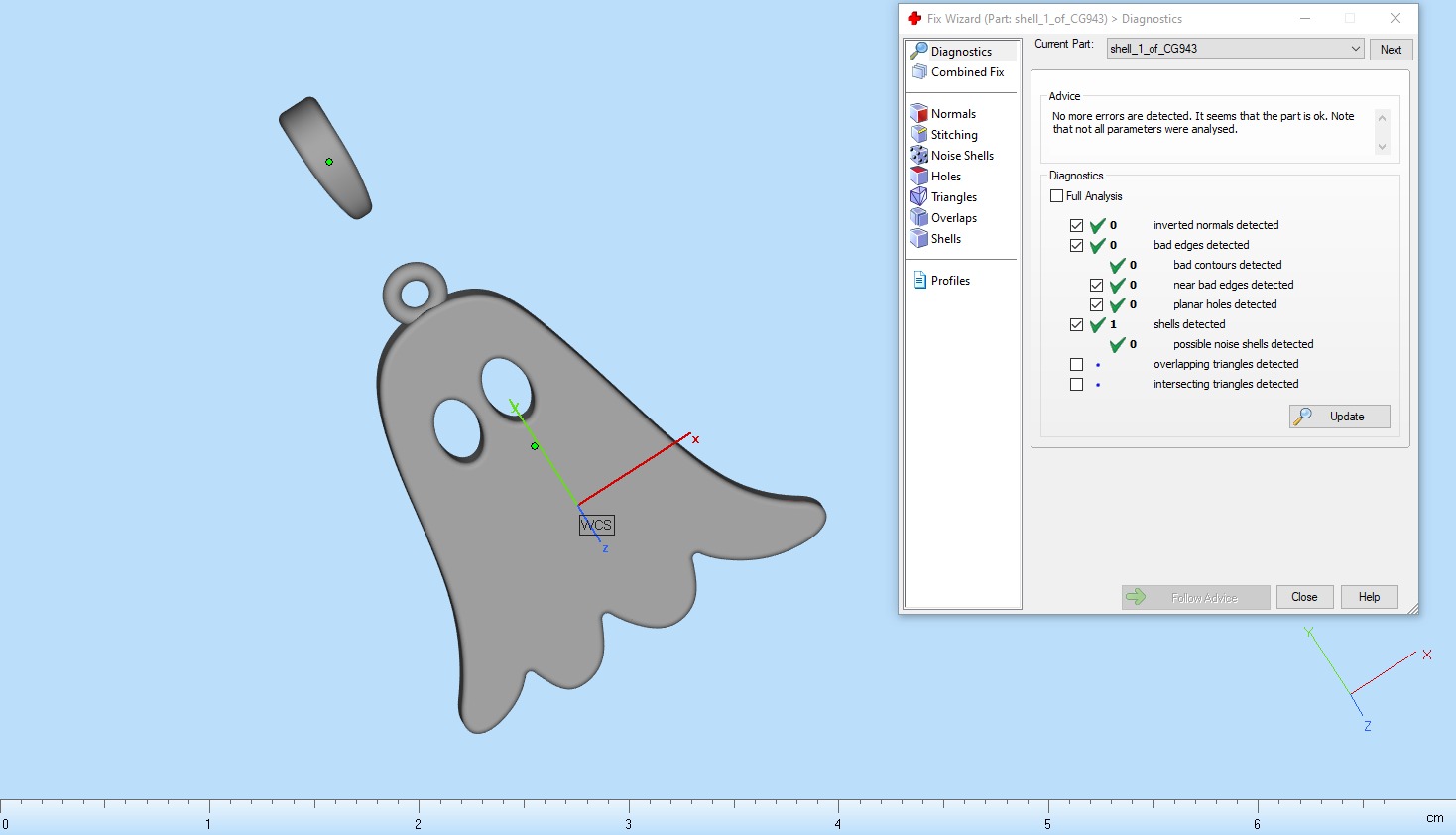 Ghost pendant model 943 3D print model_5