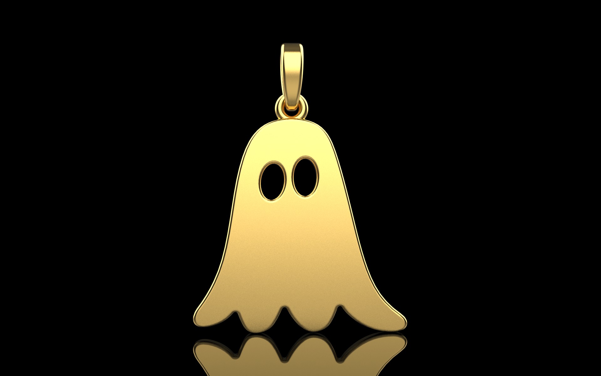 Ghost pendant model 943 3D print model_19