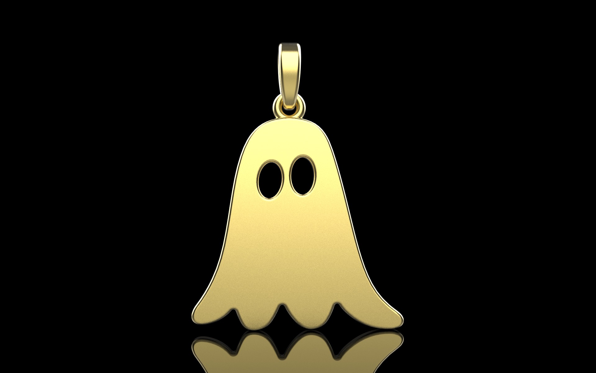 Ghost pendant model 943 3D print model_12