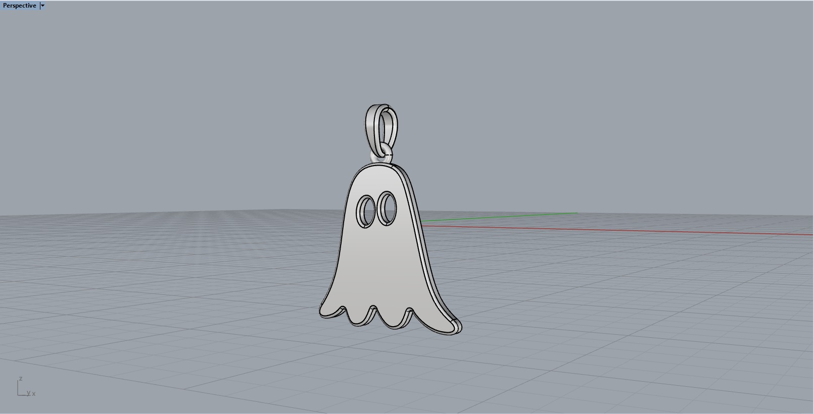 Ghost pendant model 943 3D print model_9