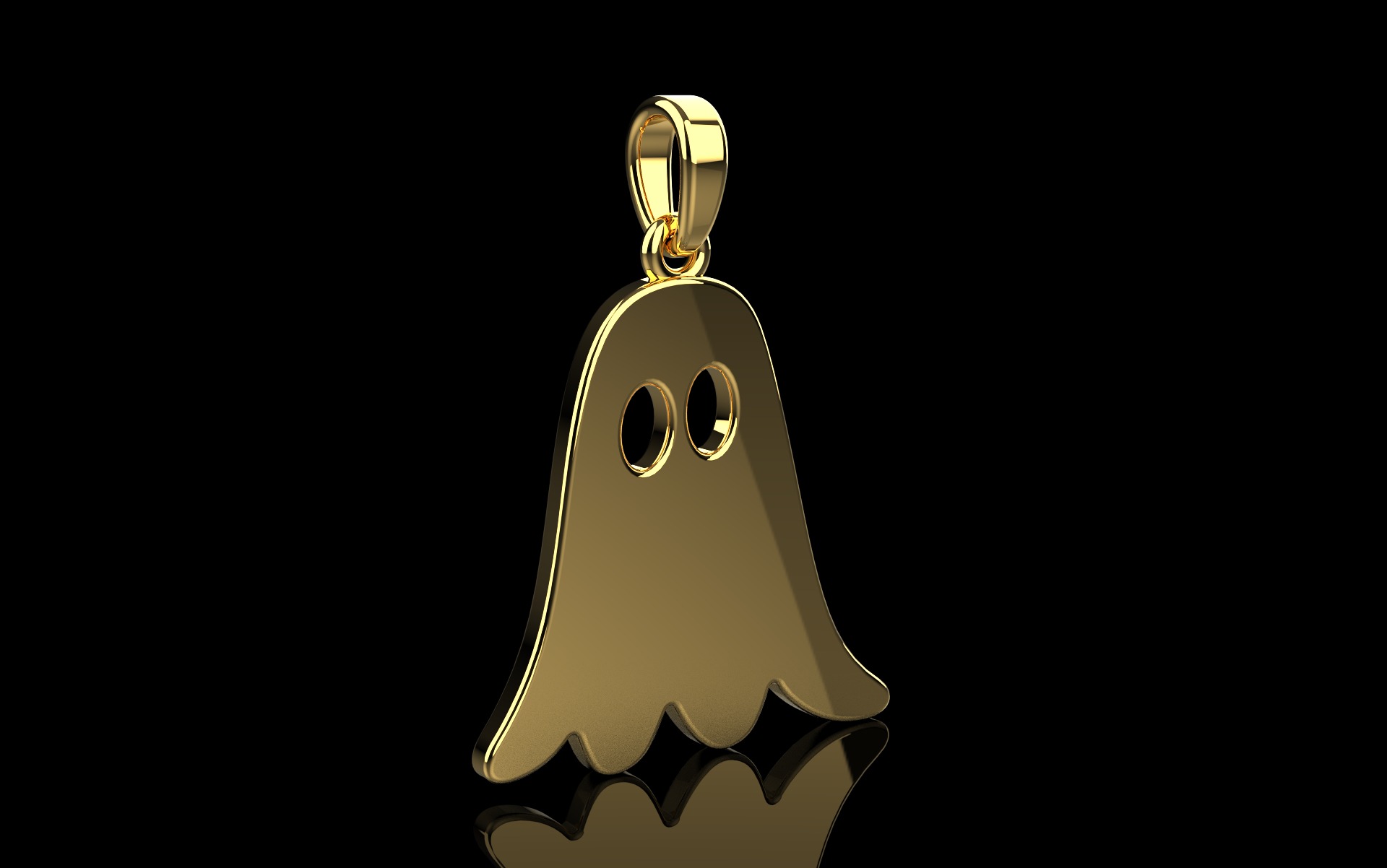 Ghost pendant model 943 3D print model_22