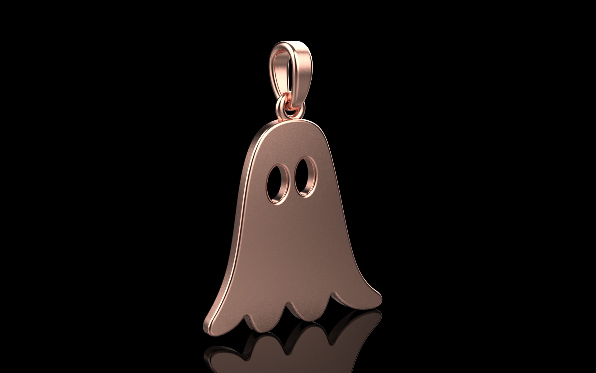 Ghost pendant model 943 3D print model_25