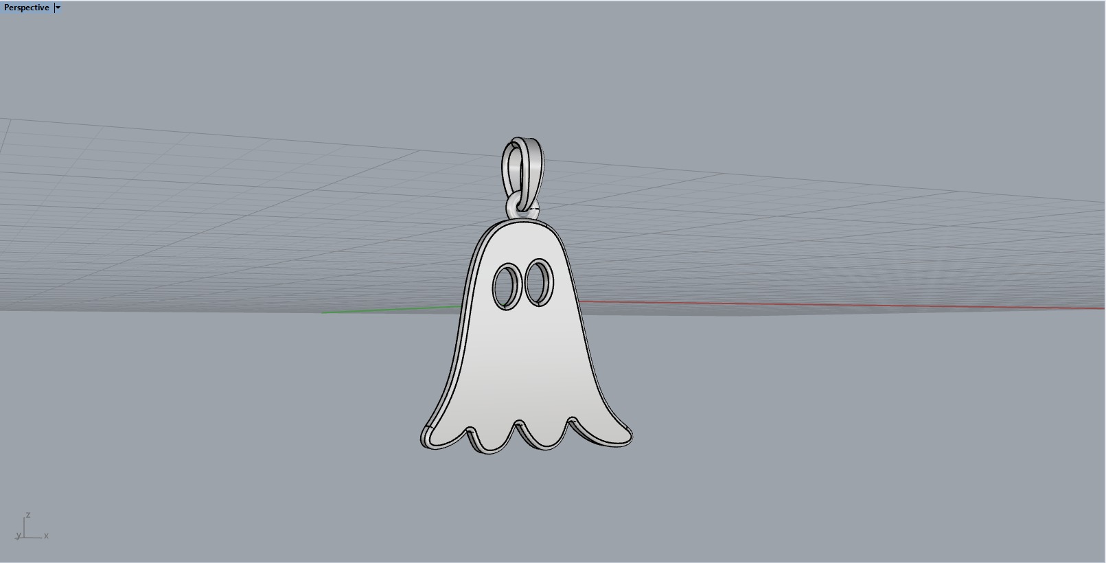 Ghost pendant model 943 3D print model_10